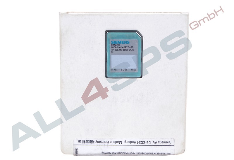SIMATIC S7, MICRO MEMORY CARD S7300/C7/ET, 6ES79538LF300AA0, ALL4SPS