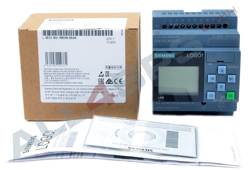 SIEMENS LOGO 12/24RCE, LOGIKMODUL, DISPL 12/24V DC, 6ED1052-1MD00-0BA8 ...