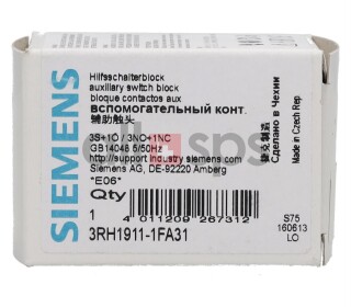 SIEMENS AUXILIARY SWITCH BLOCK, 3RH1911-1FA31