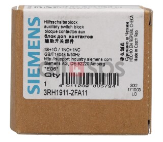 SIEMENS AUXILIARY SWITCH BLOCK, 3RH1911-2FA11