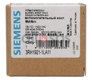 SIEMENS AUXILIARY SWITCH BLOCK, 3RH1921-1LA11