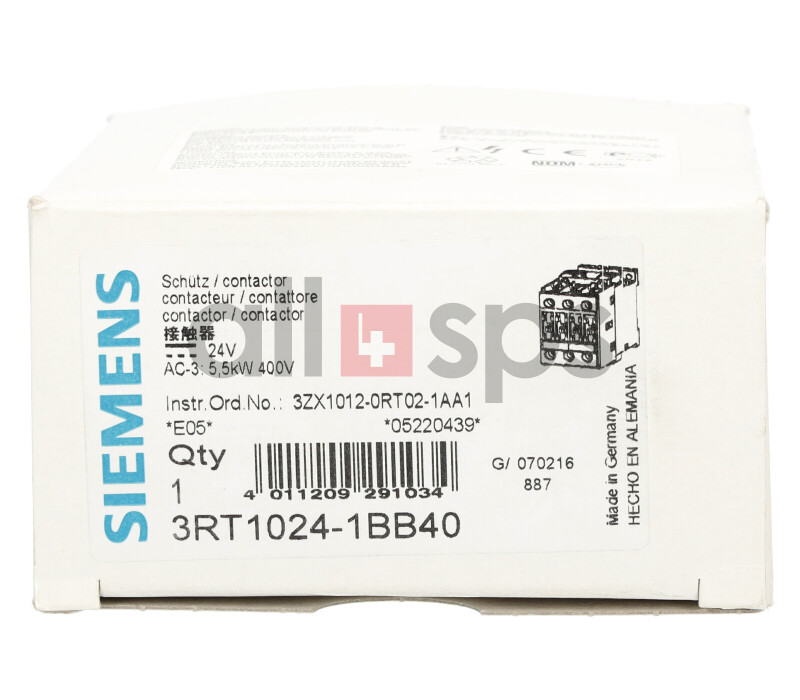 SIEMENS 3RT1024-1B..0 SCHÜTZ *E05*