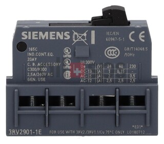 SIEMENS AUXILIARY SWITCH, 3RV2901-1E