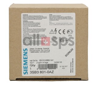 SIEMENS ENCLOSURE FOR COMMAND DEVICES, 3SB3801-0A.