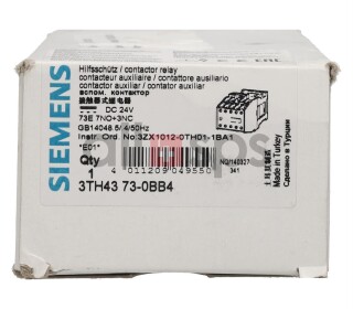 SIEMENS CONTACTOR RELAY - 3TH4373-0BB4