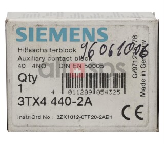 SIEMENS AUXILIARY CONTACT BLOCK - 3TX4 440-2A