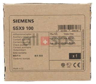 SIEMENS AUXILIARY CIRCUIT SWITCH, 5SX9100