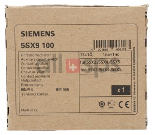 SIEMENS AUXILIARY CIRCUIT SWITCH - 5SX9100