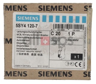 SIEMENS CIRCUIT BREAKER - 5SY4120-7