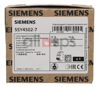 SIEMENS CIRCUIT BREAKER, 5SY4502-7