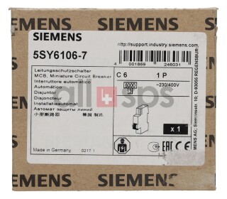 SIEMENS CIRCUIT BREAKER, 5SY6106-7