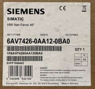 SIMATIC HMI NET PANEL 46 - 6AV7426-0AA12-0BA0