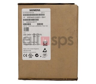 SIEMENS MICROMASTER 420, 1.1KW, 6SE6420-2AB21-1BA1