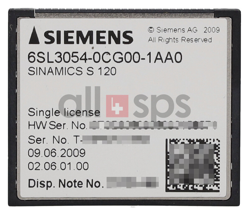 SINAMICS S120 COMPACTFLASH CARD - 6SL3054-0CG00-1AA0