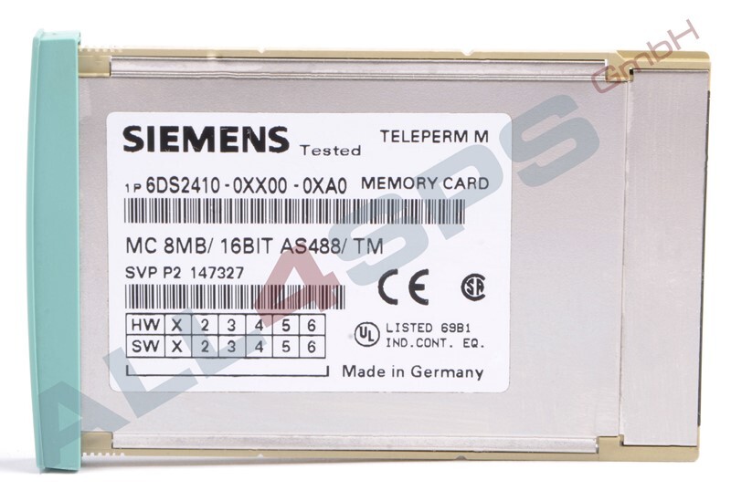 SIEMENS TELEPERM AS488/TM MEMORY CARD 8MB, 6DS2410-0XX00-0XA0