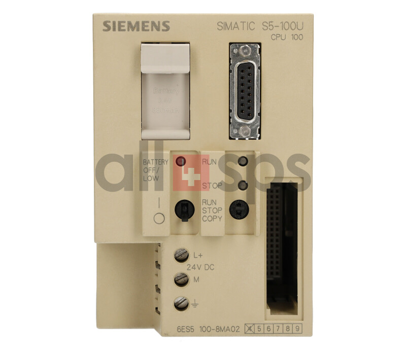 Siemens Simatic S5 CPU 100,6ES5 100-8MA02,6ES5100-8MA02