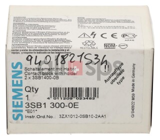 SIEMENS CONTACT BLOCK WITH HOLDER - 3SB1300-0E