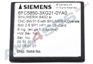 SINUMERIK 840D SL CNC-SOFTWARE 31-5, 6FC5850-3XG21-0YA0