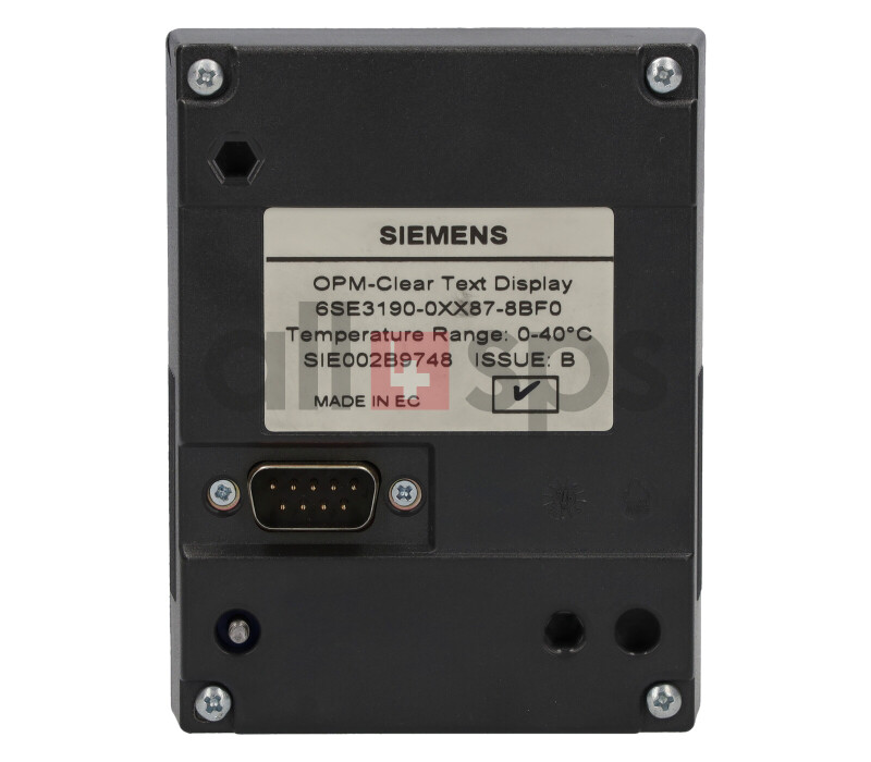 B Siemens 6se3190-0xx87-0bf0 OPM-clear texto display 6se3 190-0xx87-0bf0 e