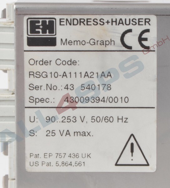 ENDRESS + HAUSER MEMO-GRAPH, RSG10-A111A21AA