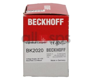 BECKHOFF LIGHTBUS BUSKOPPLER, BK2020