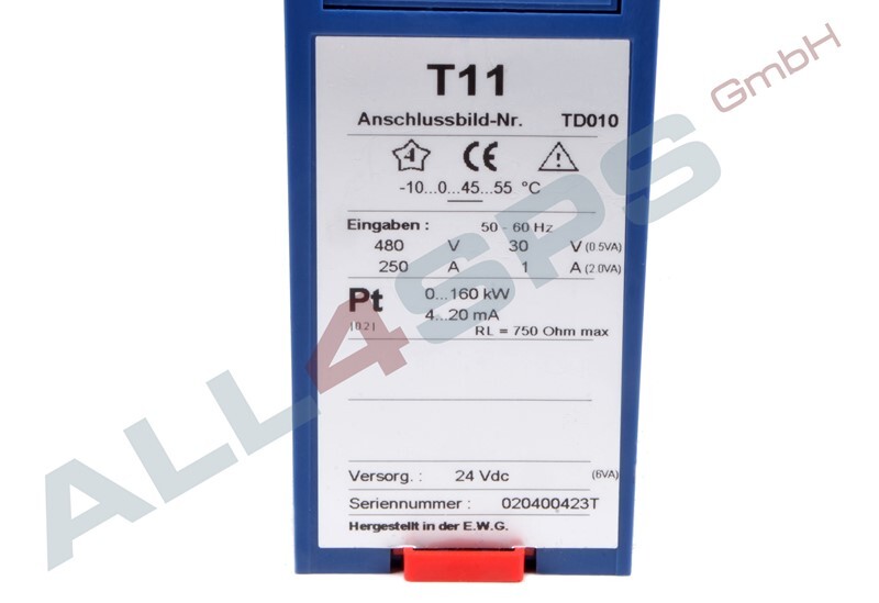 ENERDIS IEC 688 TD010, 50-60HZ, 480 V, 250 A, 160 KW, 20 MA, IEC688