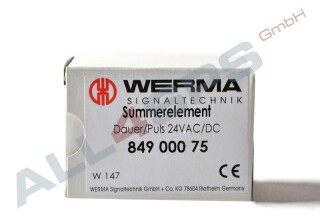 WERMA SUMMERELEMENT DAUER/PULS, 24VAC/DC BK, 849.000.75