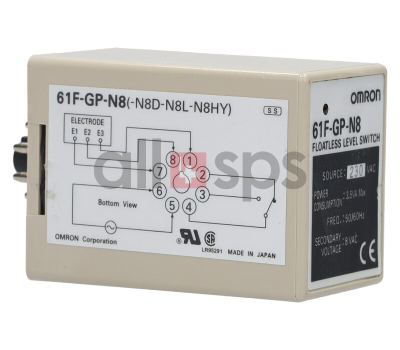Omron 61F-GP-N8 floatless Transmisor Interruptor de nivel 220VAC 002210