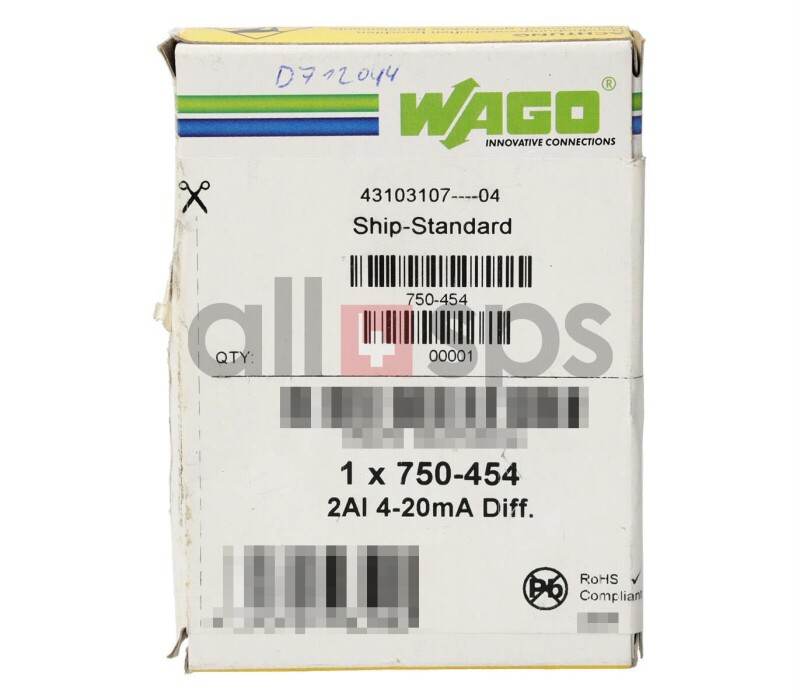 WAGO ANALOG INPUT MODULE, 750-454