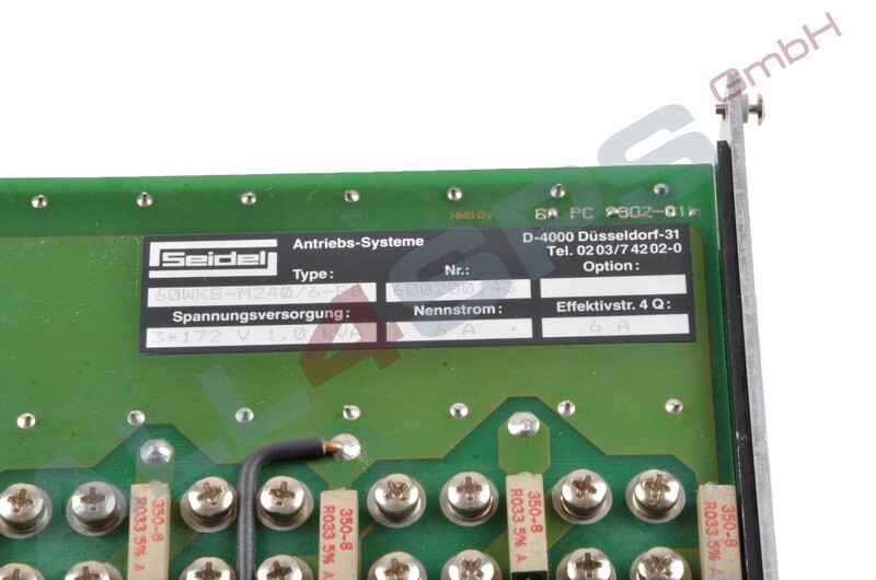 KOLLMORGEN SEIDEL ANALOGER SERVOVERSTRKER, 60KWS, 60WKS-M240/6-PB