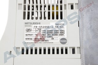MITSUBISHI AC-SERVO AMPLIFIER 1.5KW, FR-S520SE-1.5K-EC