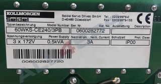 KOLLMORGEN SEIDEL ANALOGER SERVOVERSTRKER, 60KWS, 60WKS-CE240/3PB