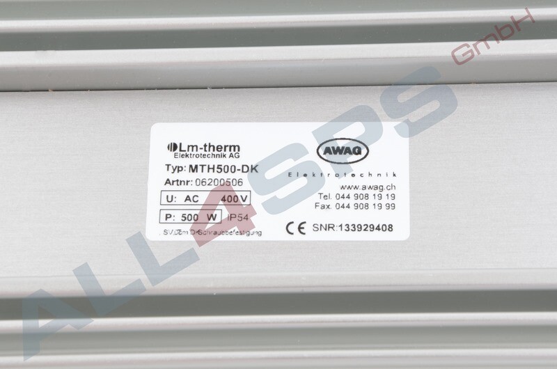 AWAG SCHALTSCHRANKHEIZUNG 230V AC 500W, MTH500-DK
