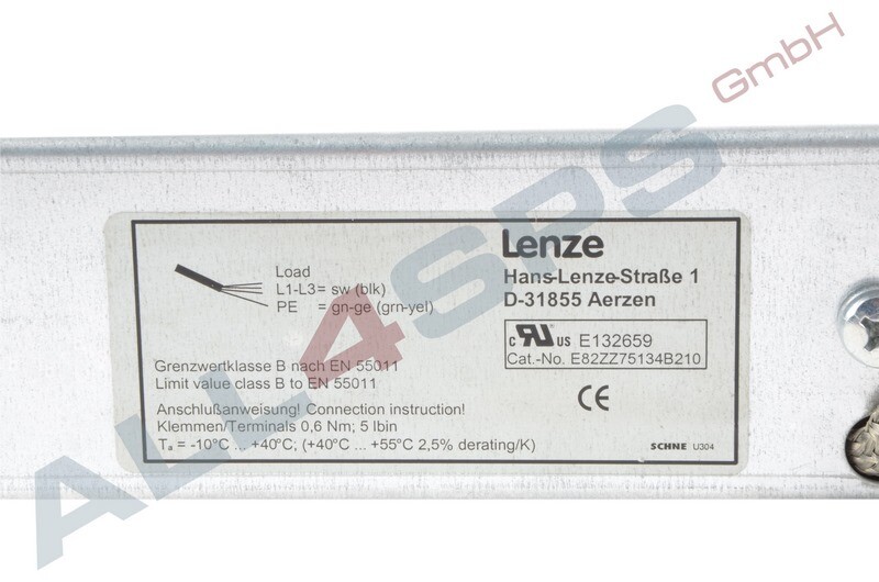 LENZE FUNKENSTRFILTER, E132659, E82ZZ75134B210