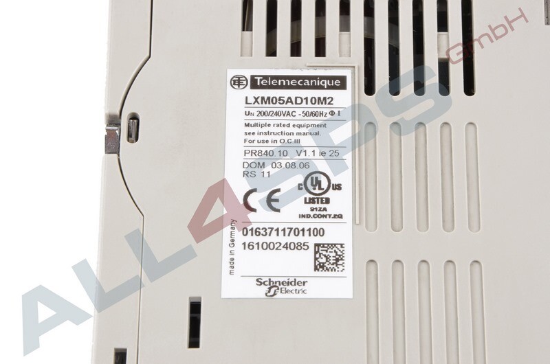 SCHNEIDER TELEMECANIQUE LEXIUM 05 SERVO DRIVE 0.75KW, LXM05AD10M2