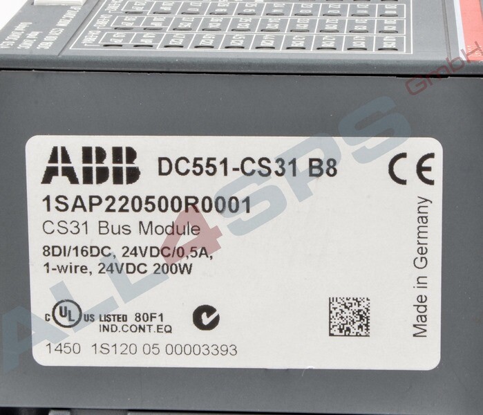 ABB AC500, BUS MODULE, DC551-CS31, 1SAP220500R0001