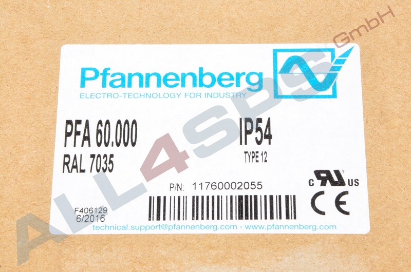 PFANNENBERG VENTILATOR FILTER 11760002055, PFA60.000