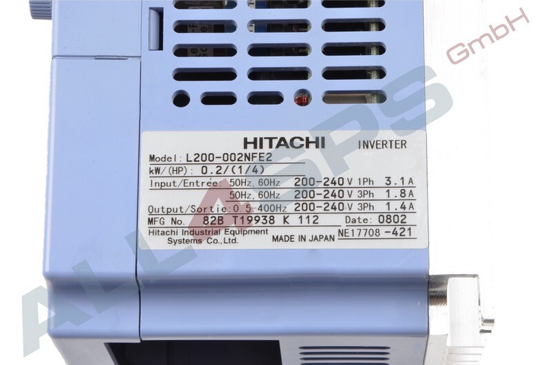 HITACHI FRQUENZUMRICHTER 0.2 KW, L200-002NFE2