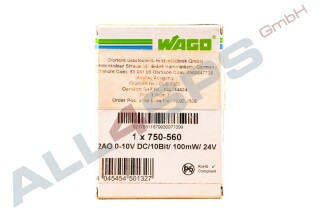 WAGO 2 CHANNEL ANALOG OUTPUT TERMIANL, 750-560 NEW SEALED (NS)