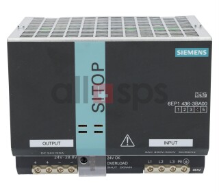 SITOP MODULAR 20 STABILIZED POWER SUPPLY, 6EP1436-3BA00