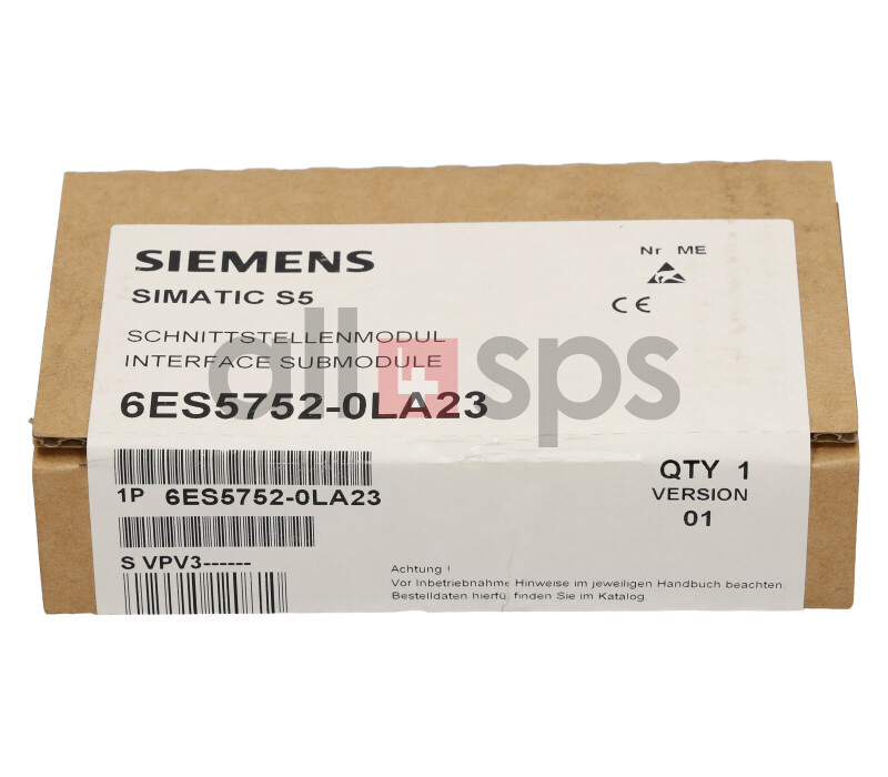 SIEMENS SIMATIC S5, SCHNITTSTELLENMODUL FUER CPU 945, 6ES5752-0LA23