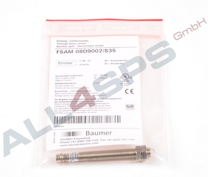BAUMER EINWEG-LICHTSCHRANKE, 238037, FSAM 08D9002/S35