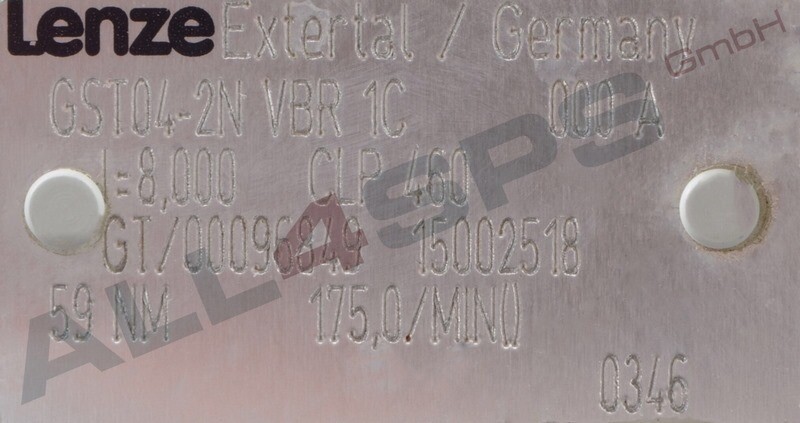 LENZE GETRIEBE 15002518, GST04-2N