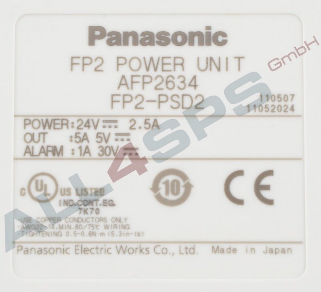 PANASONIC, POWER SUPPLY UNIT, FP2-PSD2, AFP2634
