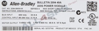ALLEN BRADLEY AXIS POWER MODULE, 2094-BM05-M