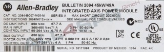 ALLEN BRADLEY AXIS POWER MODULE, 2094-BC07-M05-M