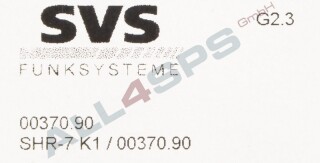 SVS FUNKSYSTEME 1-KANAL FUNKEMPFNGER, SHR-7 K1