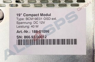 BECK COMPACT MODUL 19 PANEL, BCM19E01