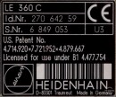 HEIDENHAIN CONTROL UNIT 270 642 59, LE360C