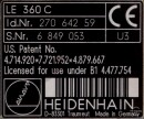 HEIDENHAIN CONTROL UNIT 270 642 59, LE360C GEBRAUCHT (US)